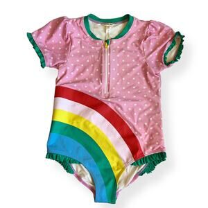 Matilda Jane Retro Rainbow Rashguard Swimsuit